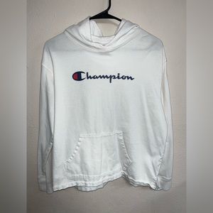 Champion White Long sleeve Hoodie